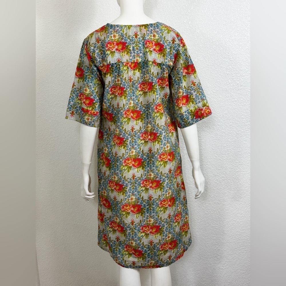 bangui walli 100%Cotton vibrant Floral Print Women's Dress Size M/L